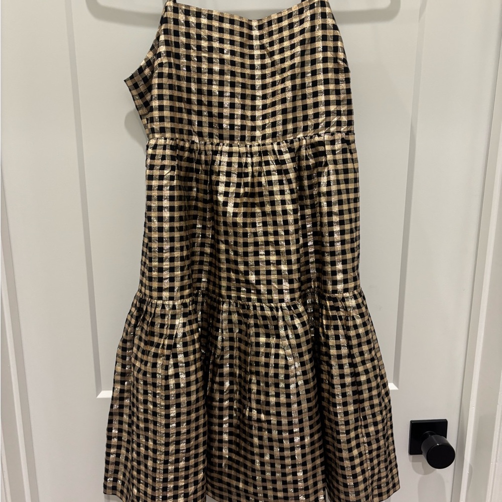 Black and Cream Tiered dress